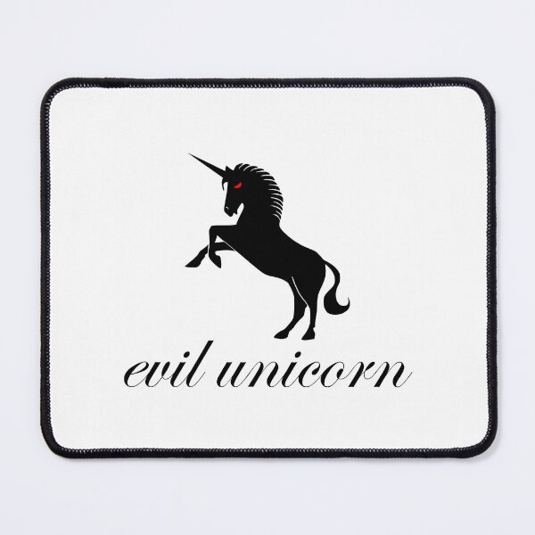 Item preview, Evil unicorn simple clean design black designed and sold by artirio.