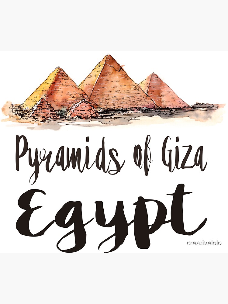 Pyramids of Giza watercolor by creativelolo
