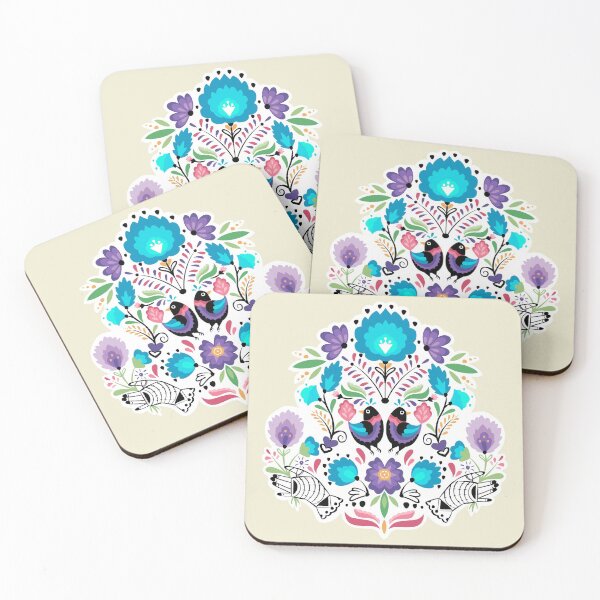 Item preview, Folk Art Flowers with Birds designed and sold by beequestionmark.