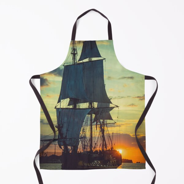 Item preview, The Frigate Shtandar in calm weather sailing sunset time Riga Latvia designed and sold by RaimondKlavins.