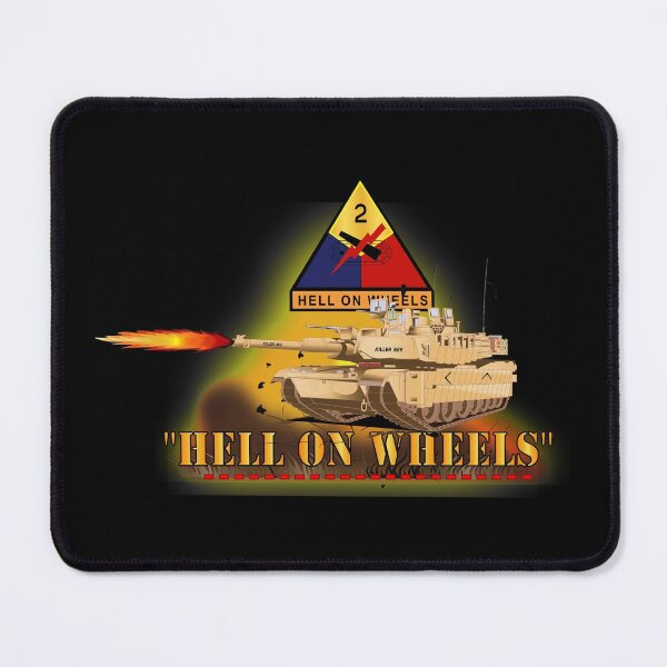 Item preview, Army - 2nd Armored Division  - M1A1 Tank  - Hell on Wheels w Fire X 300 designed and sold by Military Insignia Products.