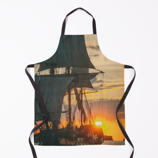 Item preview, The Frigate Shtandar in calm weather sailing sunset time Riga Latvia designed and sold by RaimondKlavins.