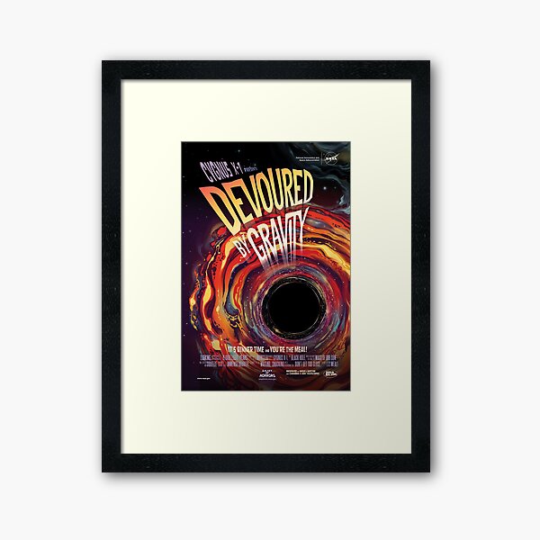 NASA's Galaxy of Horrors Presents: Devoured by Gravity (8K Resolution) Framed Art Print