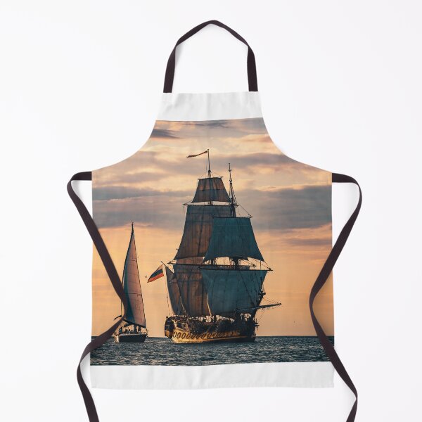 Item preview, The Frigate Shtandar in calm weather sailing sunset time Riga Latvia designed and sold by RaimondKlavins.