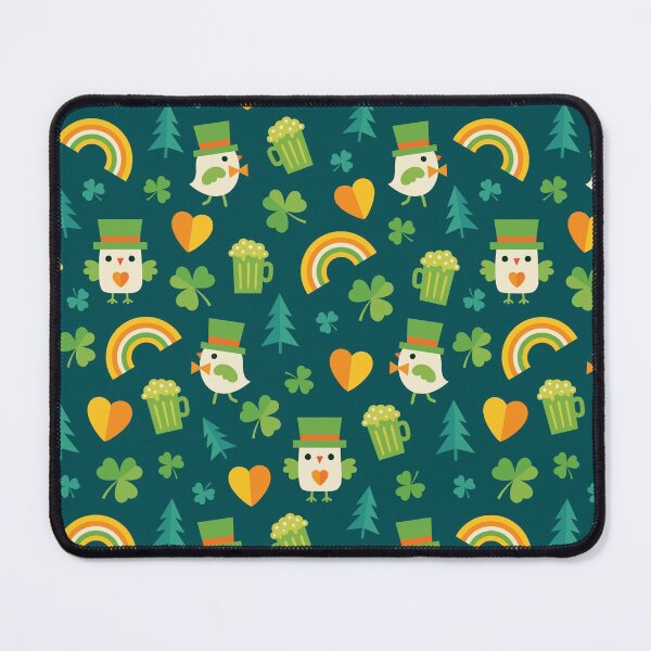 Item preview, Leprechaun Birdies on Dark Green designed and sold by Daisy Beatrice.