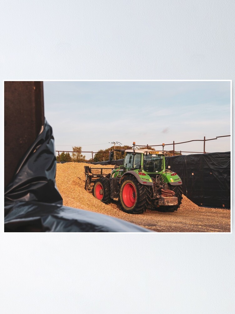 Fendt pushing up maize silage Poster for Sale by Joe Lovell