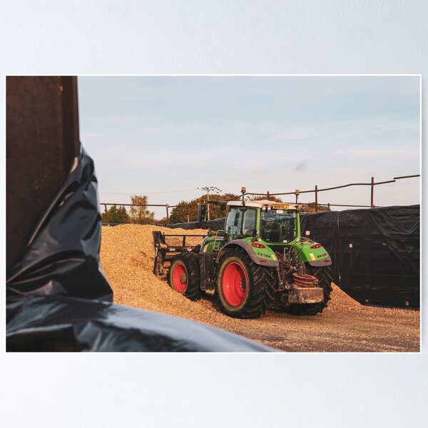 Item preview, Fendt pushing up maize silage designed and sold by AgriPhotoUK.