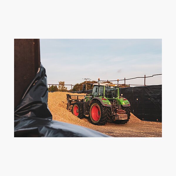 Item preview, Fendt pushing up maize silage designed and sold by AgriPhotoUK.