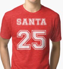 Merry Christmas Santa Claus 25 Tri-blend T-Shirt