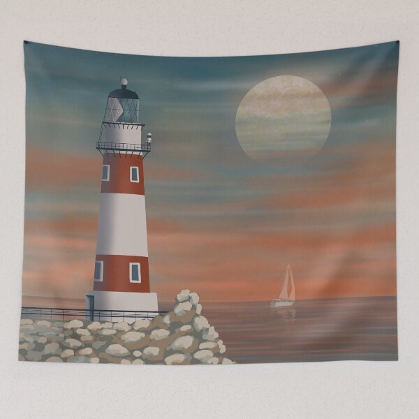 Item preview, Lighthouse - minimal artwork designed and sold by Julia Rudens.