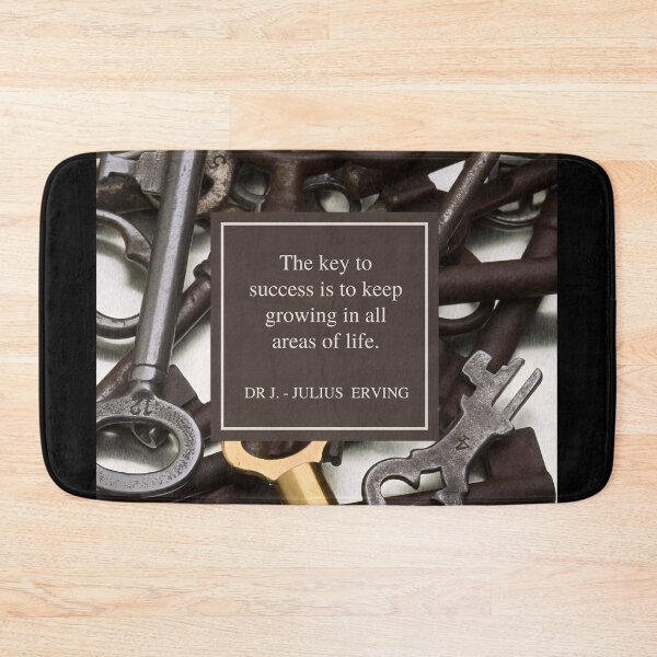Item preview, Dr. J. Julius Erving motivational quote - The key to success is to keep growing in all areas of life designed and sold by Art4Motivation.