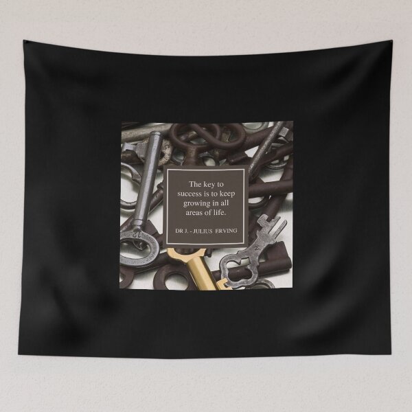 Item preview, Dr. J. Julius Erving motivational quote - The key to success is to keep growing in all areas of life designed and sold by Art4Motivation.