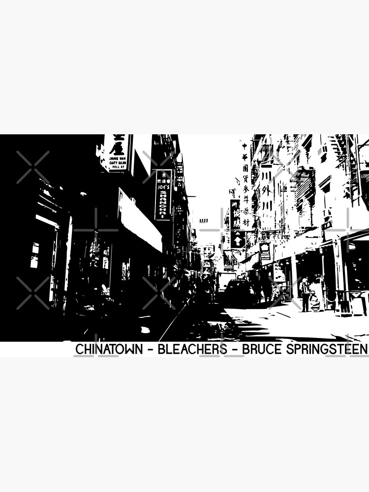 "Chinatown Bleachers and Springsteen Graphic Design" Poster for Sale