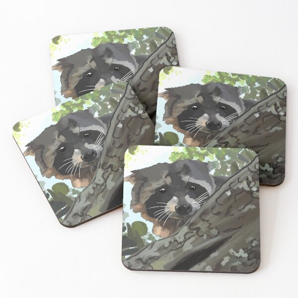 Item preview, Peeking Baby Racoon designed and sold by Lacey Schmidt.