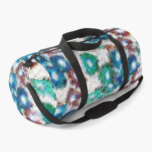 Item preview, Colorful Cornflowers Abstract Green Blue White Rust designed and sold by JariHawk.