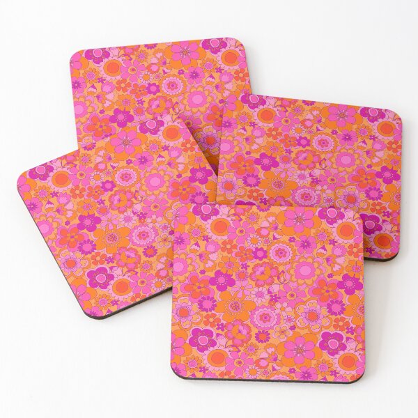 Item preview, 175 Sixties Flowers cerise designed and sold by Cressidacarr.