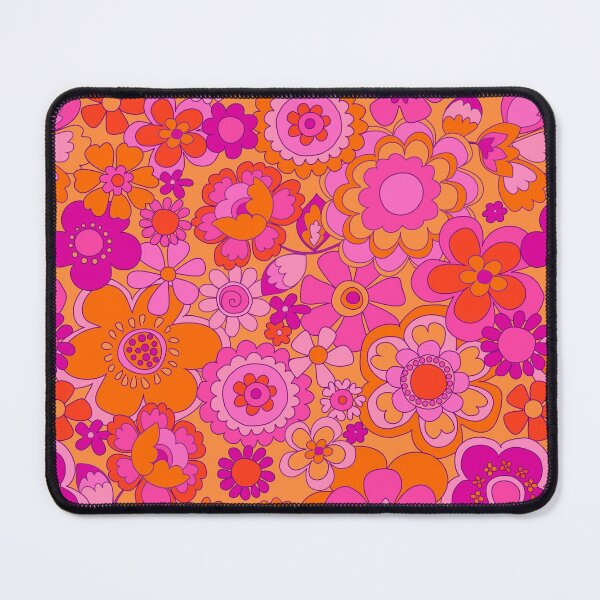 Item preview, 175 Sixties Flowers cerise designed and sold by Cressidacarr.