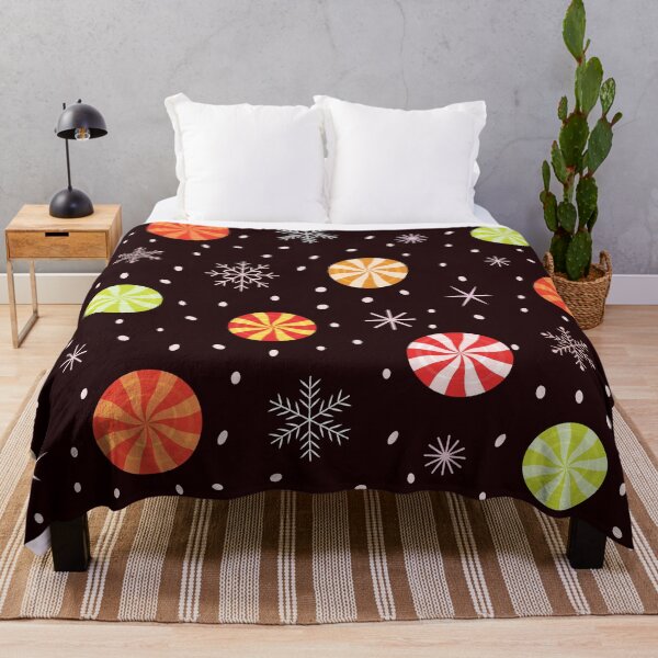 Item preview, Christmas colorful candy peppermint with snowflakes pattern designed and sold by Yasminepatterns .