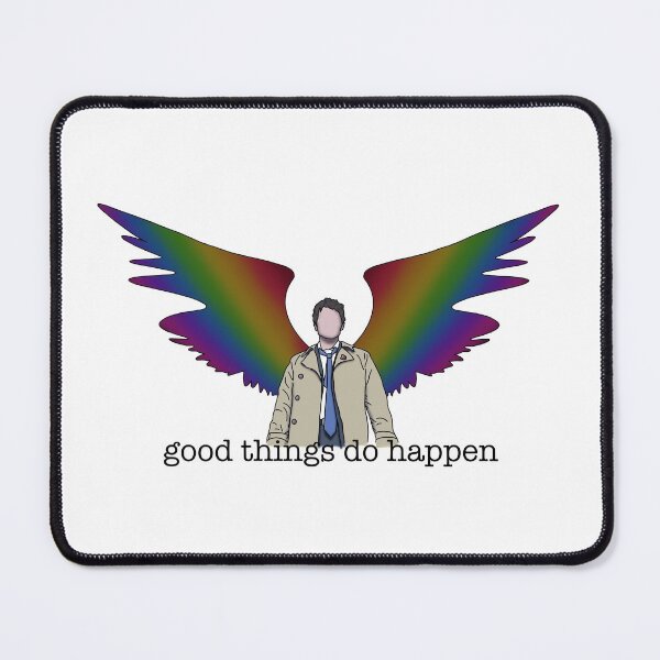 Item preview, Good Things Do Happen - Castiel (Dark Rainbow Wings) designed and sold by spottedhound.