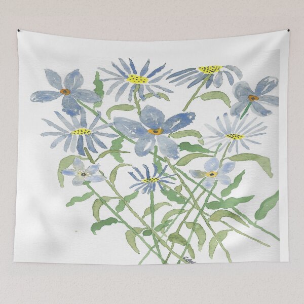Item preview, Acuarela Floral Azul designed and sold by cfetter.