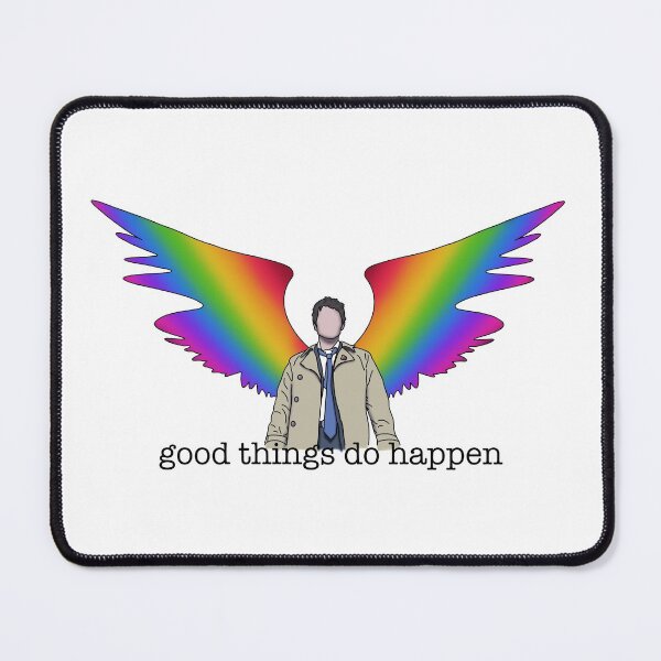 Item preview, Good Things Do Happen - Castiel (Bright Rainbow Wings) designed and sold by spottedhound.