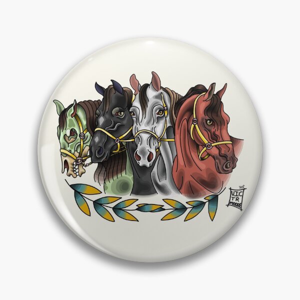 Item preview, Horses of the Apocalypse Traditional Flash designed and sold by Victor Moore.