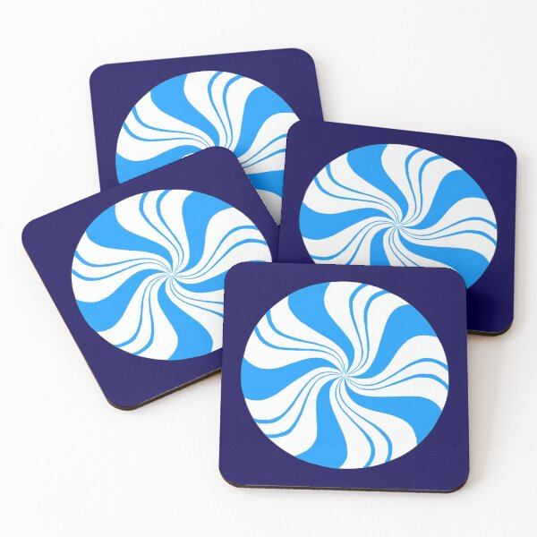 Item preview,  Round Blue Peppermint Christmas Candy designed and sold by Deborah Camp.
