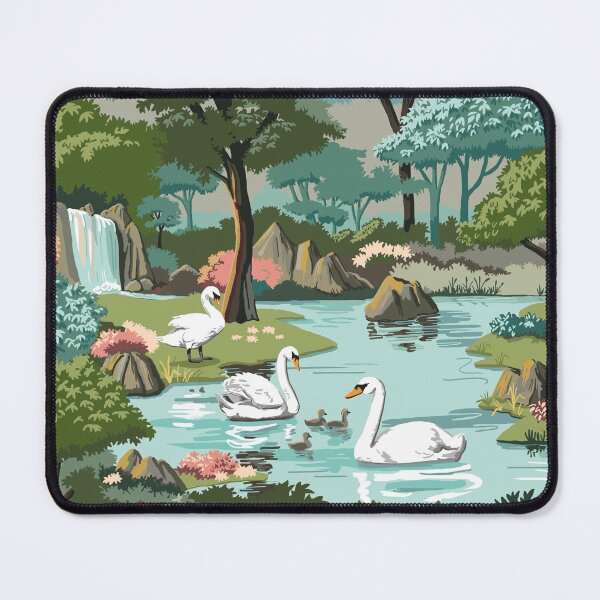 Item preview, Swan Lake Vintage Style Paint by Number Pattern designed and sold by vinpauld.
