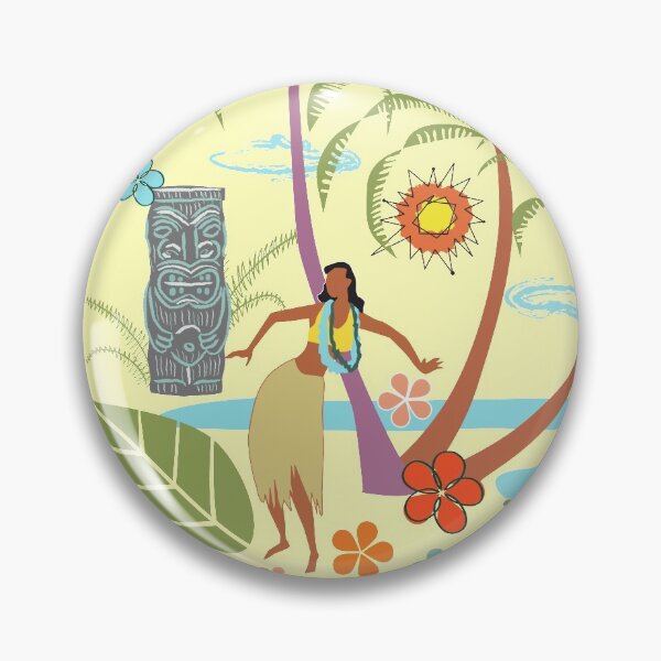 Item preview, Mid Century Hawaiian Vacation with Tikis and Hula Girls designed and sold by vinpauld.