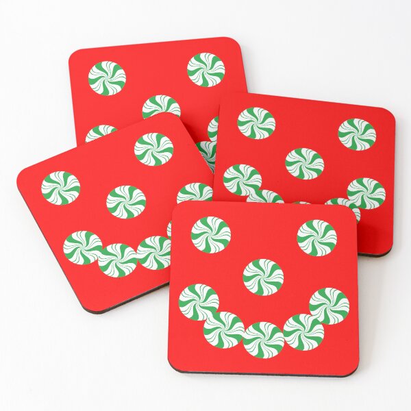 Item preview, Spearmint Christmas Candy Happy Face designed and sold by Deborah Camp.