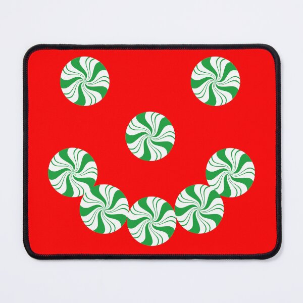 Item preview, Spearmint Christmas Candy Happy Face designed and sold by Deborah Camp.