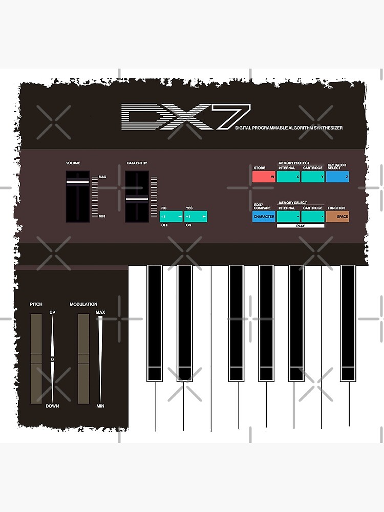 "DX7 Synthesizer FM 80's Vintage Synth Synthwave Analog Synth
