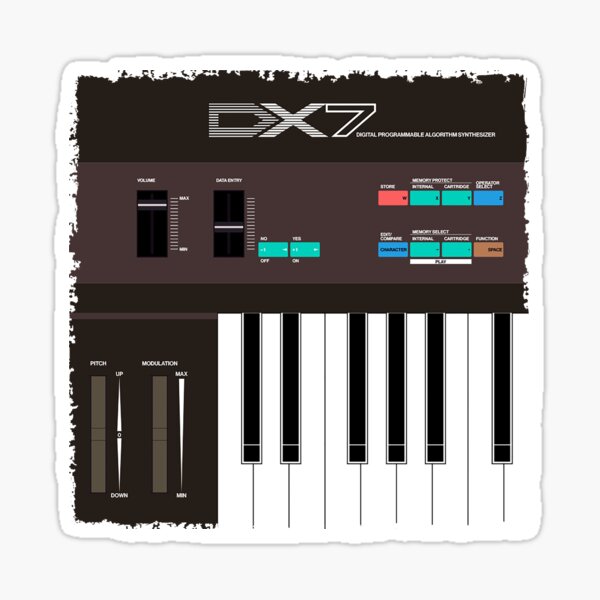 Item preview, DX7 Synthesizer FM 80's - Vintage Synth - Synthwave - Analog Synth designed and sold by RazzArt.