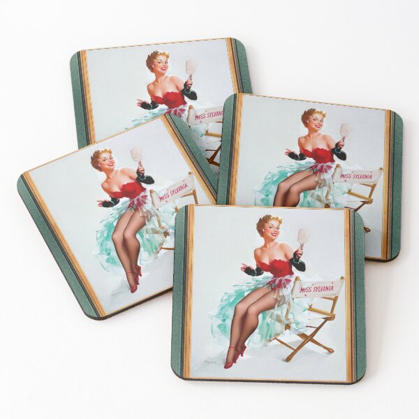 Item preview, Admiring Miss Sylvania by Gil Elvgren Vintage Illustration Xzendor7 Art Reproductions designed and sold by Xzendor7 Digital Art Creations.