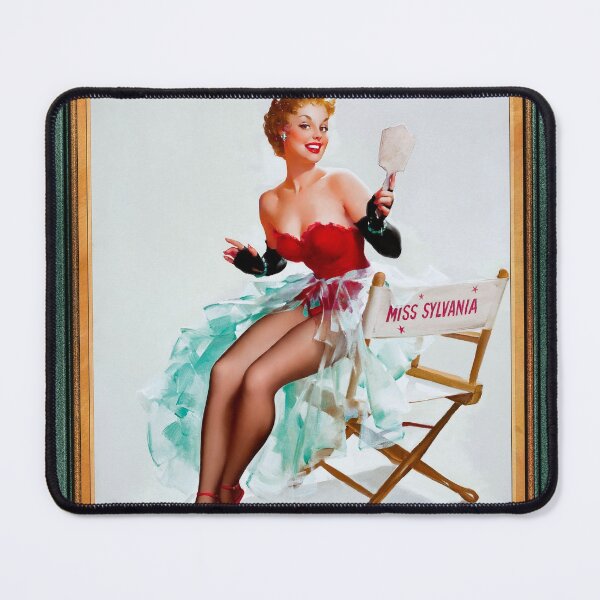 Item preview, Admiring Miss Sylvania by Gil Elvgren Vintage Illustration Xzendor7 Art Reproductions designed and sold by Xzendor7 Digital Art Creations.