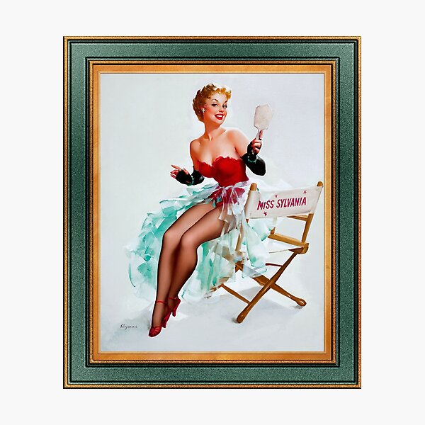 Girl Gone Fishing by Walt Otto Pin-Up Girl Vintage Art Xzendor7 Art  Reproductions Photographic Print for Sale by xzendor7