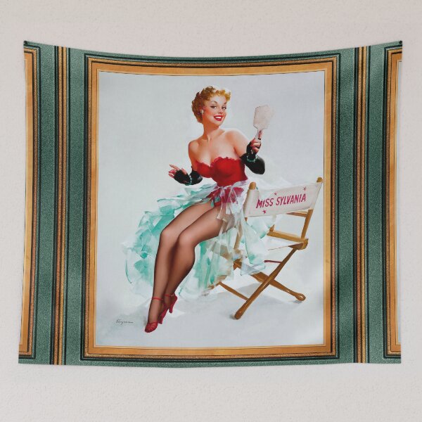 Item preview, Admiring Miss Sylvania by Gil Elvgren Vintage Illustration Xzendor7 Art Reproductions designed and sold by Xzendor7 Digital Art Creations.