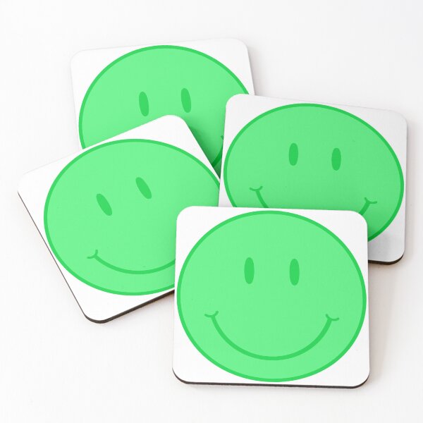Item preview, green smiley designed and sold by Anna Buse.