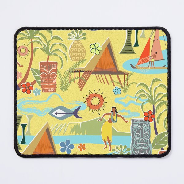 Item preview, Mid Century Hawaiian Vacation with Tikis and Hula Girls designed and sold by vinpauld.
