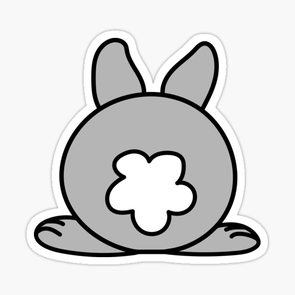 Bunny Butt Sticker By Bellewood222 Redbubble 