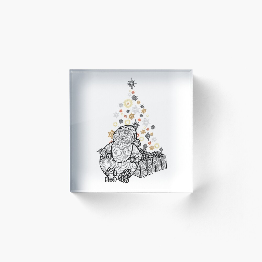 Roll Santa Acrylic Block