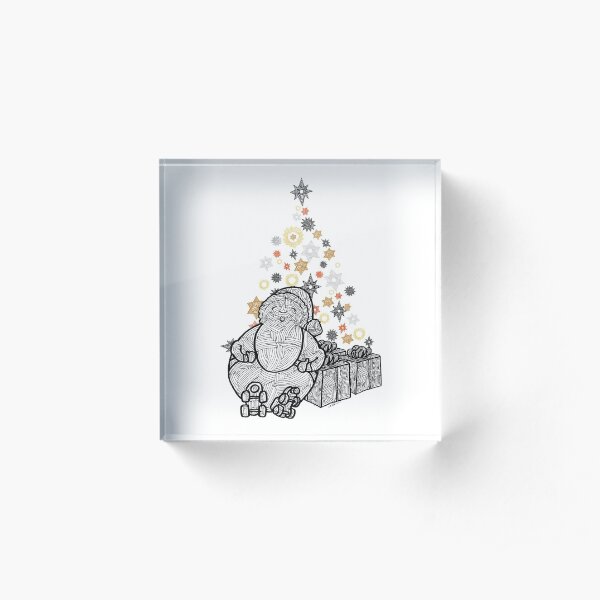 Roll Santa Acrylic Block