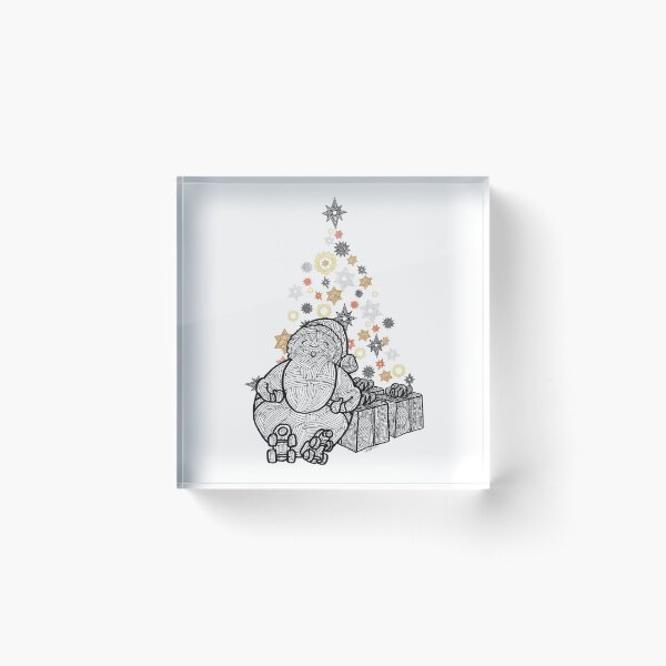 Roll Santa Acrylic Block