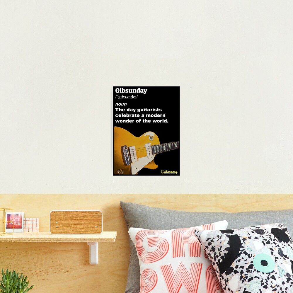 Gibsunday (White Text) Photographic Print