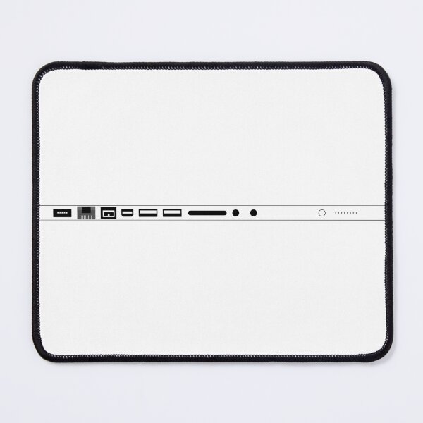 Artikelvorschau, MacBook Erweiterungs-Ports (schwarz auf hell) entworfen und verkauft von -blackstar-.