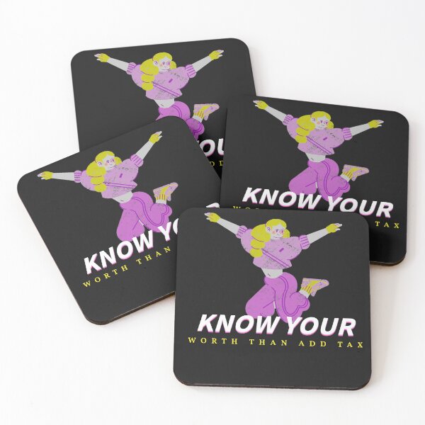 Item preview, KNOW YOUR WORTH THAN ADD TAX ESSENTIAL T-SHIRT designed and sold by BestCoolStuff.