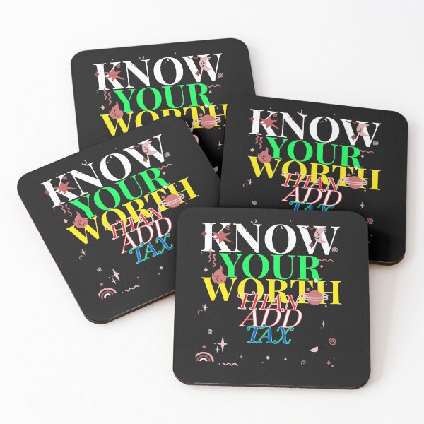 Item preview, Know Your Worth Than Add Tax Essential T-Shirt designed and sold by BestCoolStuff.