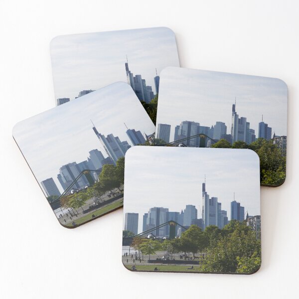 Item preview, Frankfurt am Main skyline in summer designed and sold by Montrepeneuer.