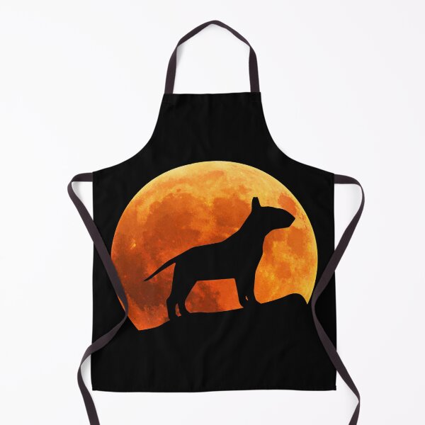 Item preview, bull terrier Dog Silhouette in moon gift designed and sold by alaechamlal.