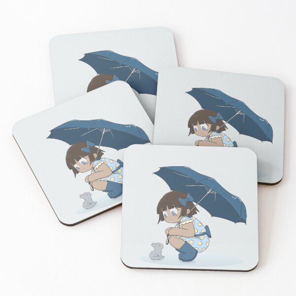 Item preview, Chibi Girl and Kitty Sharing an Umbrella designed and sold by kabocha-chan.